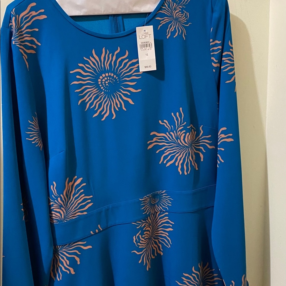 Ann Taylor Loft , Iced Floral Flare Dress, NWT